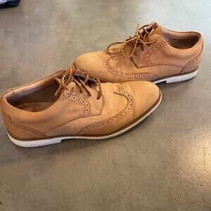 Sperry Top sider Oxford tan leather lace up mens casual shoes size 11.5